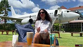 i asked stranger for beach photo he fucked my tight pussy deepthroat doggystyle came on face then cumwalk 😩💦🏖️