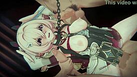 whoa linnea bound squirting bukkake gangbang in genshin forbidden field!