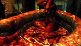 king dominates chocolate pool wrestling showdown