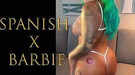 wanna see spanish barbiie ride mike jones big black cock to squirting creampie?