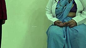 lady doctor eyes widen shocked at small cock patient reveal