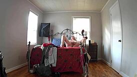 Hidden Cam Step Mom Masturbates New Clothes Home