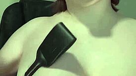 riding crop slaps fat ass cheeks big tits and spreads huge pussy lips