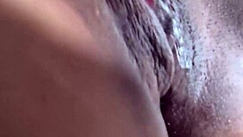 she fingers her tight wet latina pussy on cam, moaning as it gapes wide for huge cock creampie