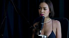 Watch Alice Vasconcelos Spill Putaria in Sheer Red Interview as Tattooed Brazilian Latina Swings Toys in BDSM Casting Group