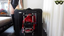 Ready for Brutal Femdom Pain as Bound Slave Takes Heels and Cage Humiliation!?