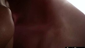 ebony stepdaughter takes hard doggystyle pounding in bathtub