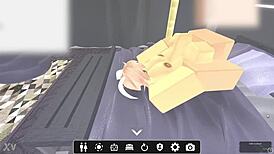 cute blonde gets her big tits ass pounded rough in sexy game fuck
