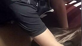 College Latina Friend Rides Cock After Party Escape