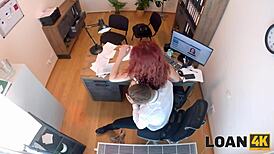 Gorgeous young whore Sirena Milano seduces loan manager and gets fucked hard on his desk