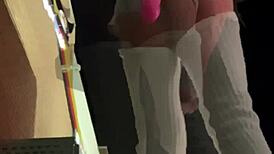Sexy Cindie Christmas Sissy Crossdresses Publicly Outdoors