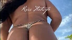 Juicy Tanned Wife's Beach Bikini Wedgie Ignites Wild Ass Fetish Thrill