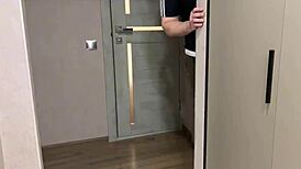 Gagged my Russian stepmom with cock for secret cum