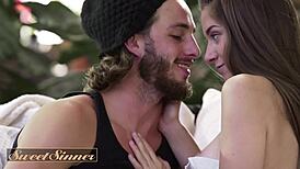 heartbroken babe needs stepbro's sloppy blowjob doggystyle and wet pussy ride