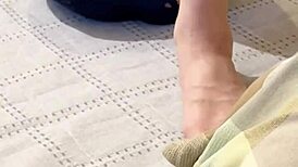 whoa! snap of wife's legs before fucking, panties off reveal soaking wet asian pussy!