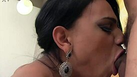 Tgirl Mylla Pereira Fits Two Cocks In Her Ass