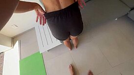 yo, spilling all my dirtiest fantasies on this sexy yoga teacher's tight wet pussy