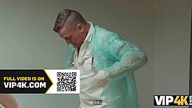 Doctor Gropes Cheating Wife's Tits in Intense Gyno Exam