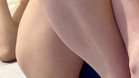 whoa! snap of wife's legs before fucking, panties off reveal soaking wet asian pussy!