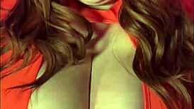 Oiled Velma Cosplay Gives Big Natural Titty Fuck Cumshot