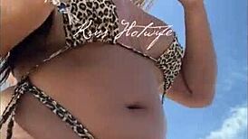 Juicy Tanned Wife's Beach Bikini Wedgie Ignites Wild Ass Fetish Thrill
