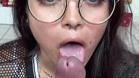 cute blue eyed brunette deepthroats wellington prado's big cock sloppy for new zealand couple