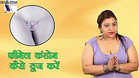 WOW! INDIAN GIRL SHOWS HOW TO SLIDE FEMALE CONDOM ON PERFECTLY!
