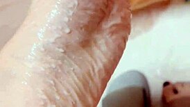 bound feet blowbang cum swap lickin silk foot fetish!