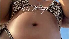 Juicy Tanned Wife's Beach Bikini Wedgie Ignites Wild Ass Fetish Thrill
