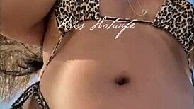 Juicy Tanned Wife's Beach Bikini Wedgie Ignites Wild Ass Fetish Thrill