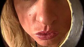 Blonde Amanda Sucks Monster Cock Gloryhole Facial on CCTV