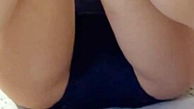 whoa! snap of wife's legs before fucking, panties off reveal soaking wet asian pussy!