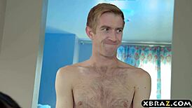 Stepmom urges teen to take huge cock while watching closely?