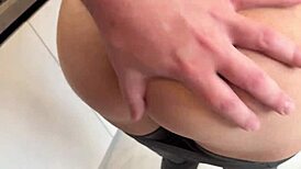 Gagged my Russian stepmom with cock for secret cum