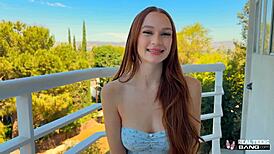BANG Real Teen 18+ Redhead Harley Love Creampie Outdoor Tit Fuck POV