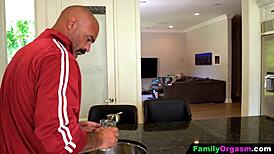 stepdad punishes athlete cheerleader post-game in garage