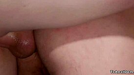 Tranny Biker Pounds Muscled Man's Ass in Kinky Anal
