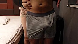 Femdom Bitch Slaps and Strokes Cock Balls Until Rock Hard