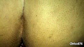 bbw ebony rides big black cock doggystyle homemade closeup pounding 🔥🍑