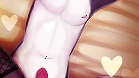 femboy furry whispers asmr moans while stroking hard cock to intense orgasm climax
