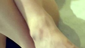whoa! snap of wife's legs before fucking, panties off reveal soaking wet asian pussy!
