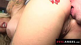 Mean teacher Kiatana Montana facesits tattooed latina student in femdom domination.