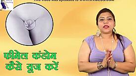 WOW! INDIAN GIRL SHOWS HOW TO SLIDE FEMALE CONDOM ON PERFECTLY!