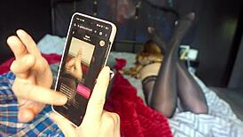 Stepsis rides my big cock cowgirl after bed sharing texts