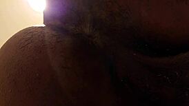 Hallelujah Johnson worships big black cock ass slave style closeup