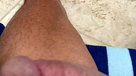 Nakedman15 flashes cock close-up after watching mature pussy eating action