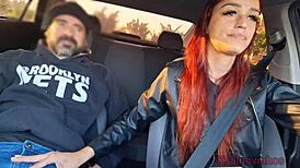 Whoa safada app driver catches guy jerking huge cock in backseat 🚗💦 cum on ass outdoor!