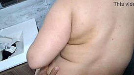 curvy colombian stepmom strips panties bouncing big tits on cock in bed