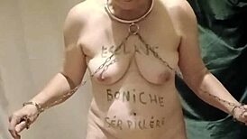 What if your french maid slave gets chained, slapped, and fucked like a humiliated whore outdoors?