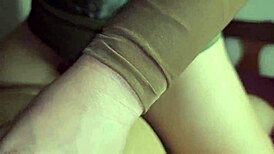 My student spreads her tight wet pussy for easy homemade creampie close-up